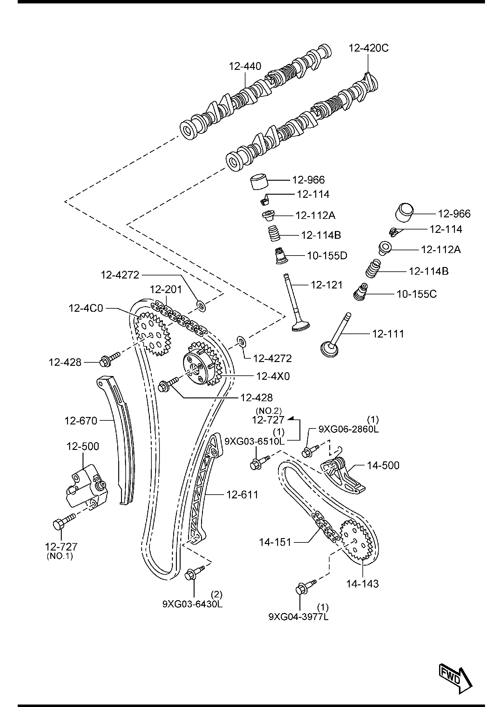 Diagram VALVE SYSTEM for your 2013 Mazda Mazda5  SPORT WAGON 