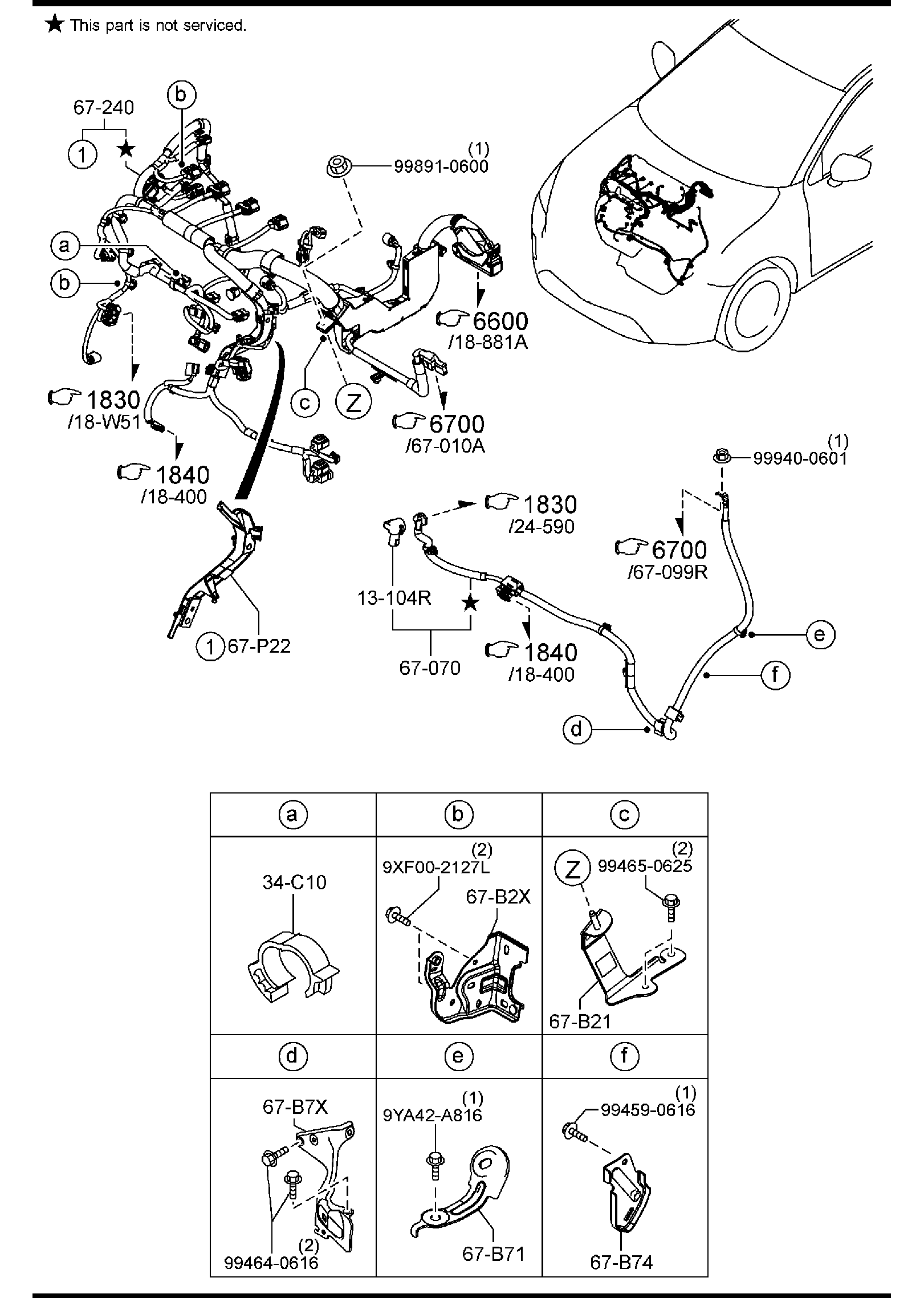 Diagram ENGINE & T/MISSION WIRING HARNESSES for your 2016 Mazda Mazda6   