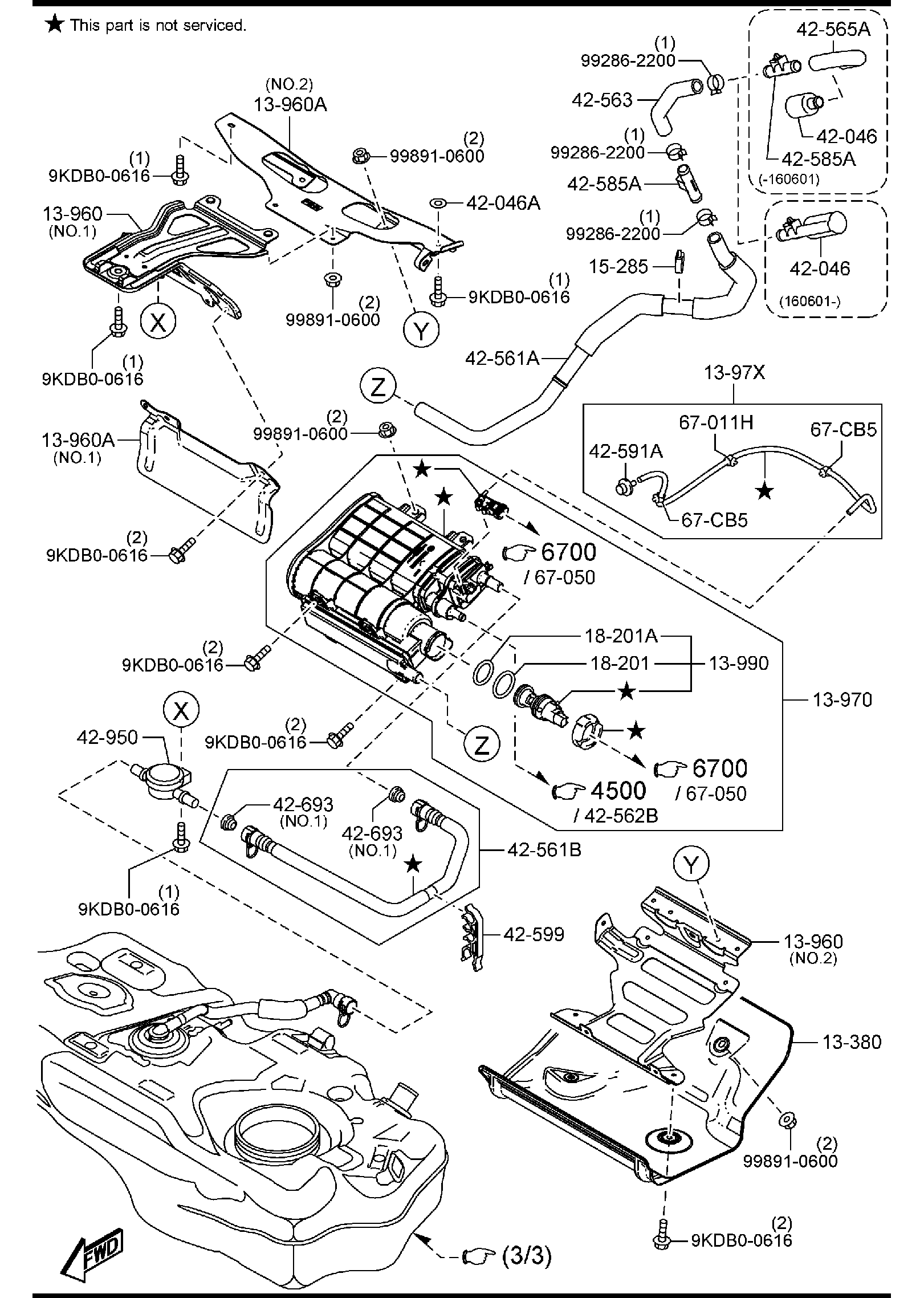 Diagram FUEL TANK (2WD)(USA/CAN) for your 2018 Mazda CX-5   