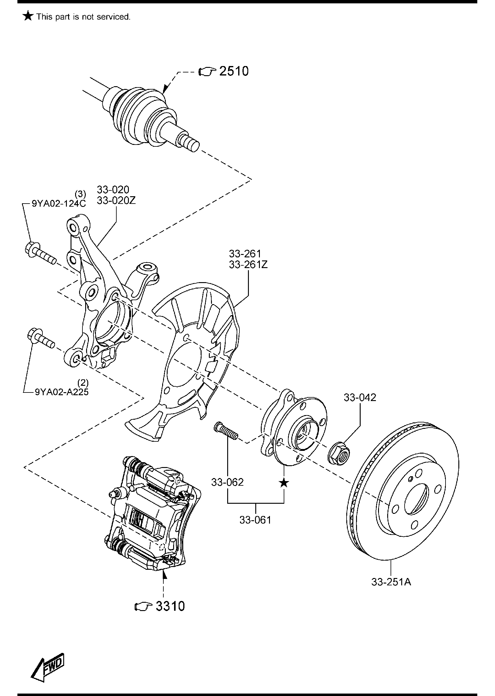 Diagram FRONT AXLE for your 2019 Mazda CX-9   