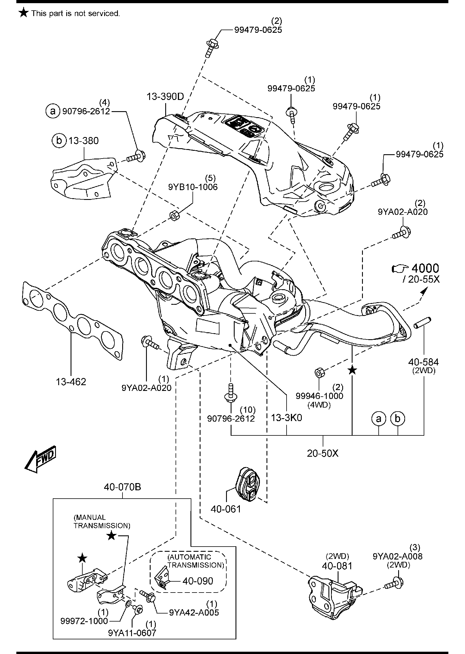 Diagram EXHAUST MANIFOLD for your 2016 Mazda MX-5 Miata   