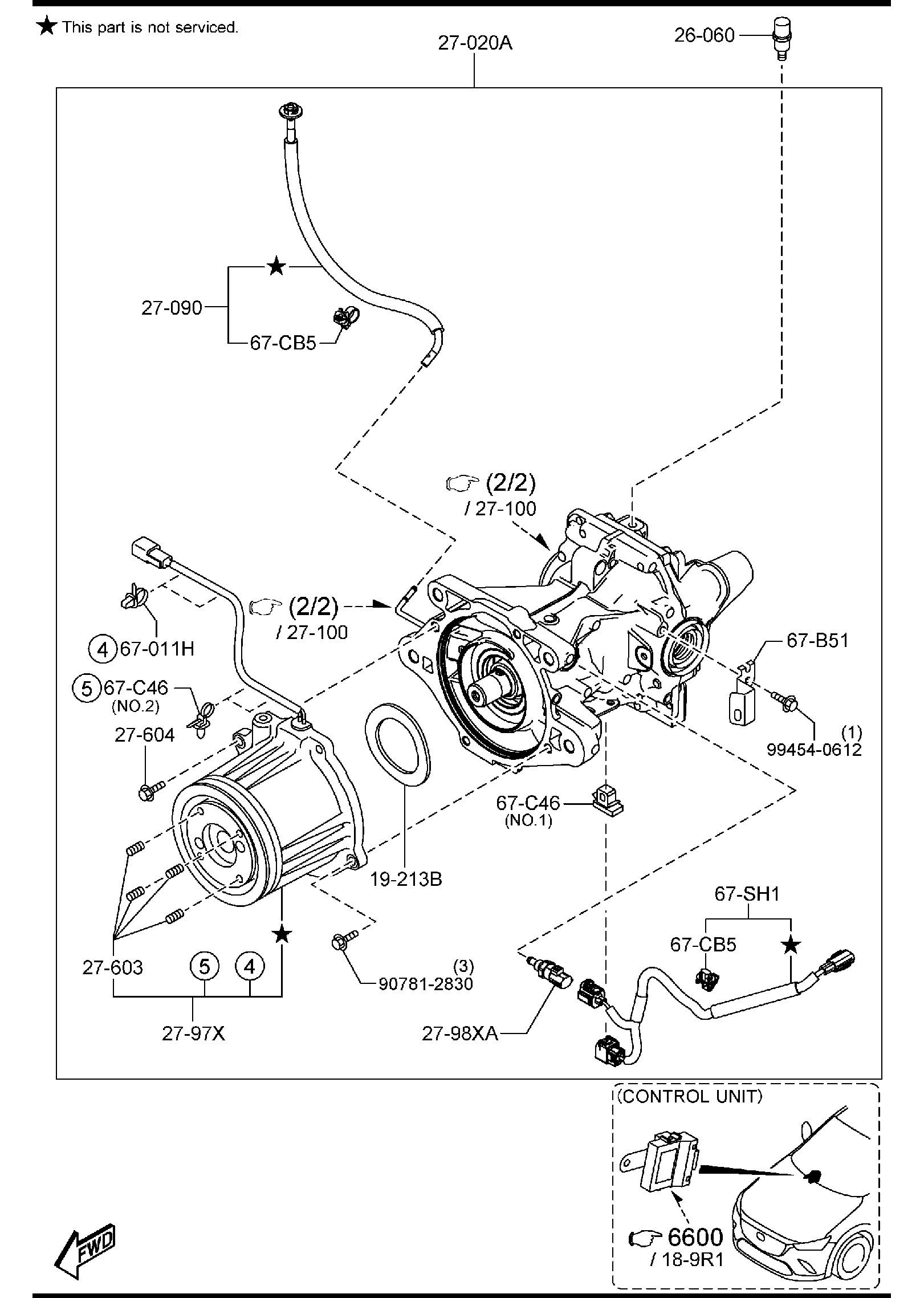 Diagram REAR DIFFERENTIALS (4WD) for your Mazda