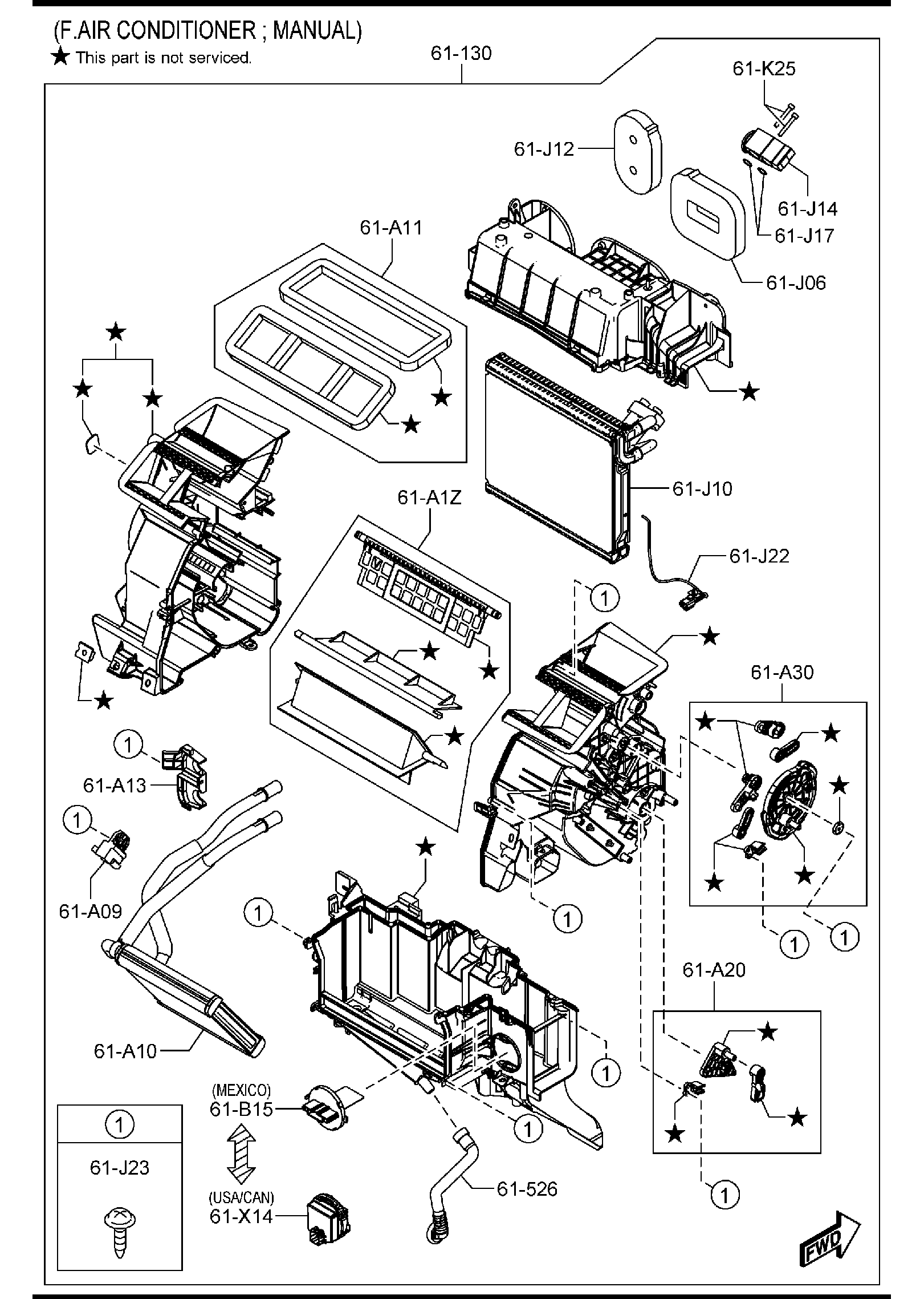 Diagram HEAT & COOLING UNIT for your 2024 Mazda MX-5 Miata   