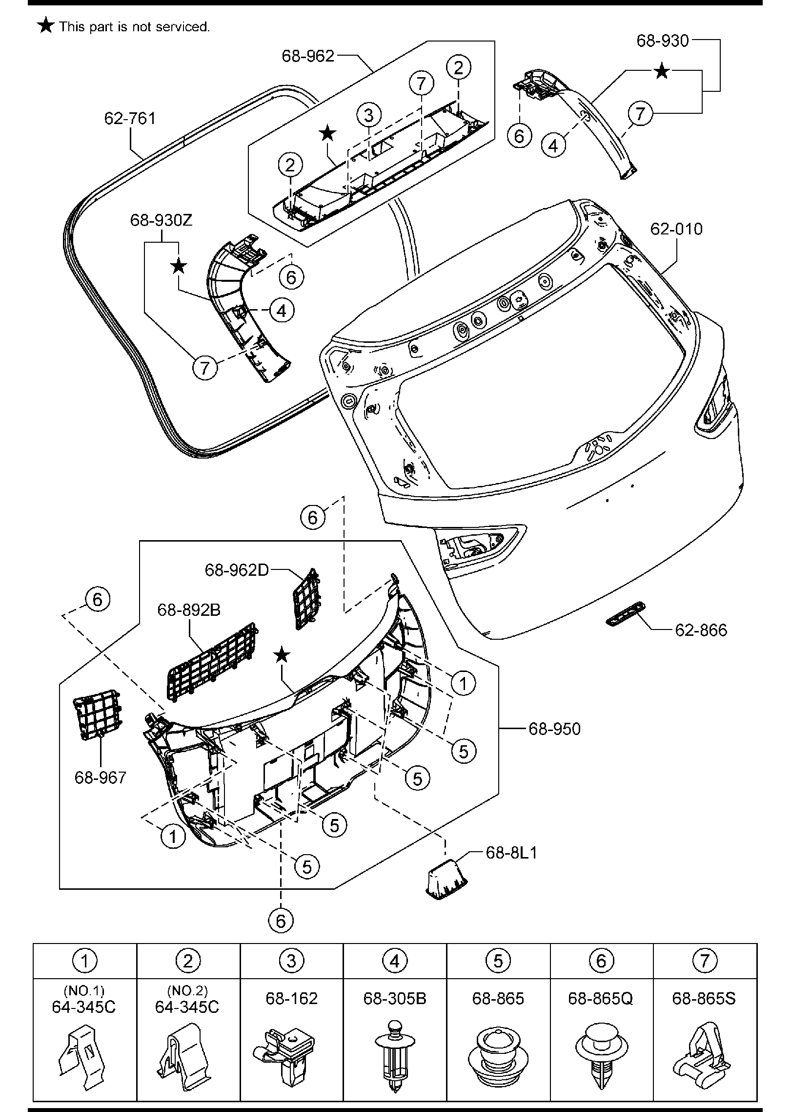 Diagram LIFT GATE for your 2018 Mazda CX-5  GRAND TOUR 