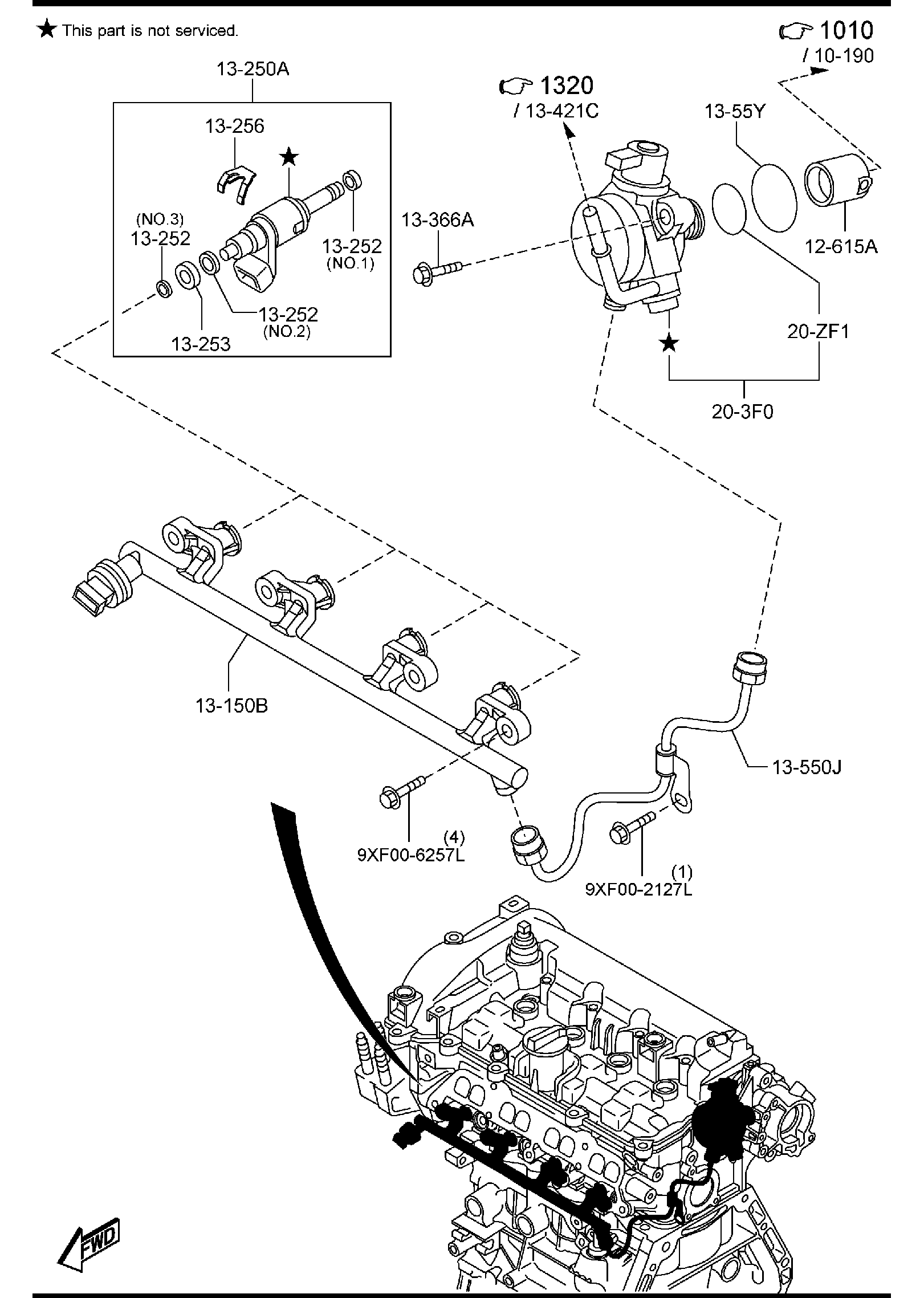 Diagram FUEL DISTRIBUTOR for your 2024 Mazda CX-30   