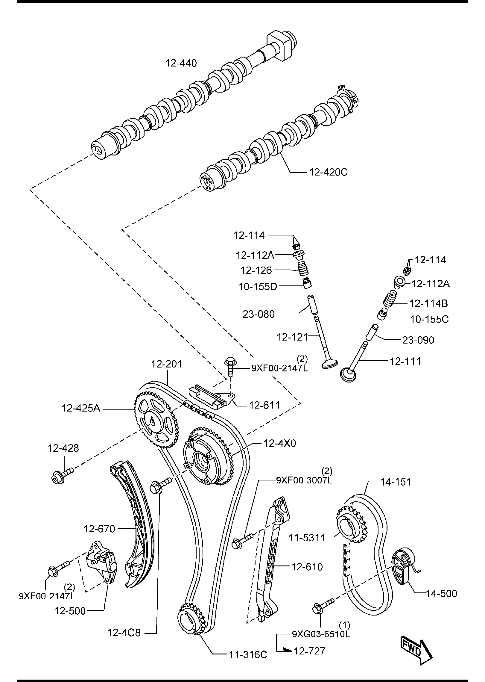 Diagram VALVE SYSTEM for your 2008 Mazda MX-5 Miata  SV 