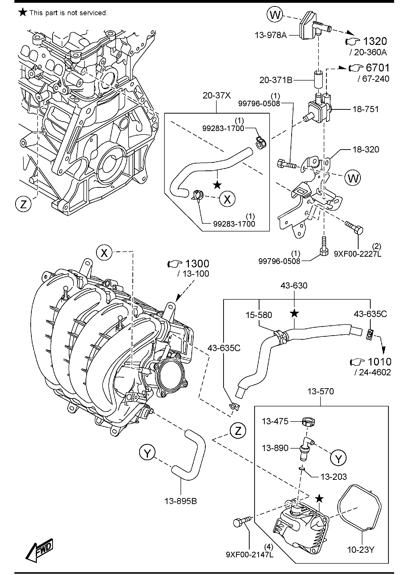Diagram EMISSION CONTROL SYSTEM (2000CC) for your Mazda