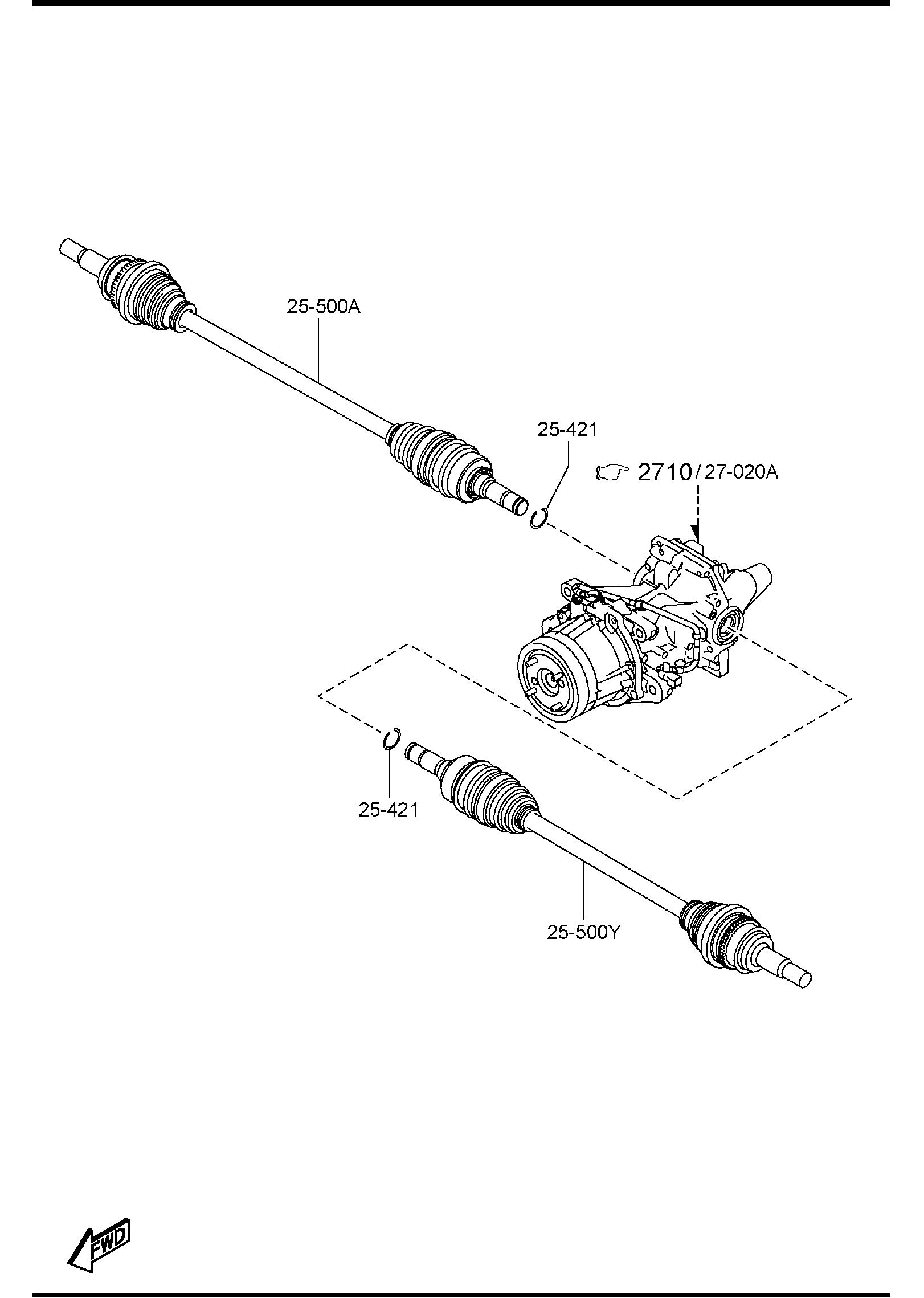 Diagram REAR DRIVE SHAFT (4WD) for your Mazda