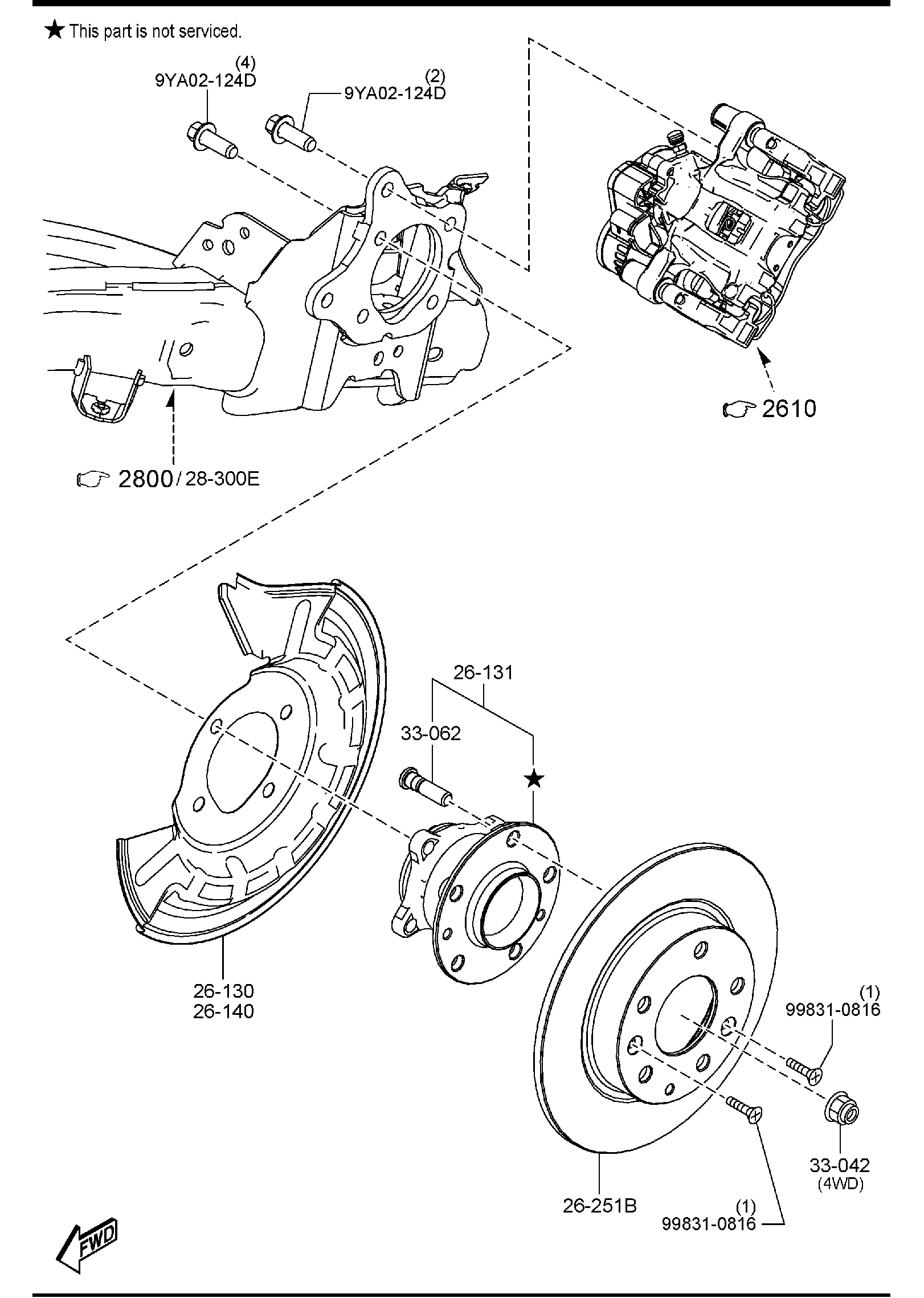 Diagram REAR AXLE for your 2001 Mazda MX-5 Miata   