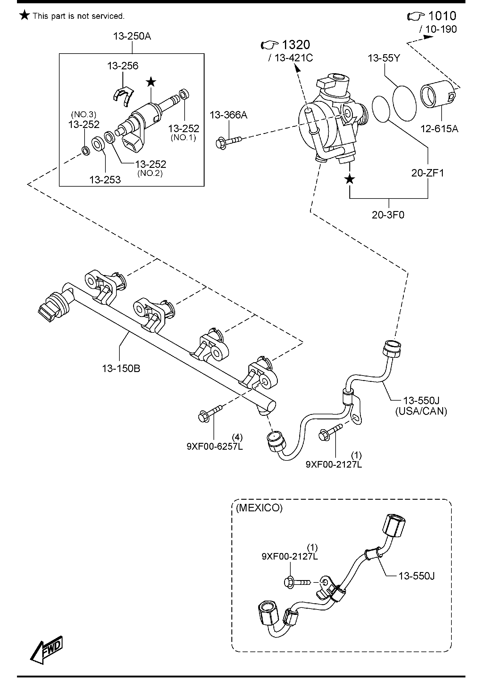 Diagram FUEL DISTRIBUTOR for your 2024 Mazda CX-5   