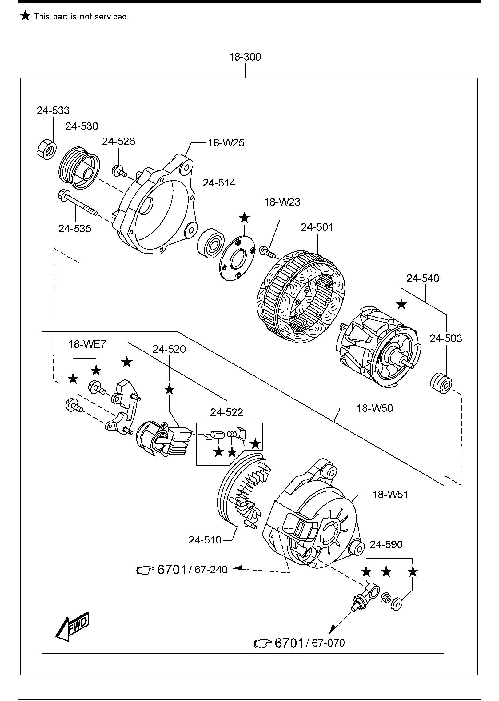 Diagram ALTERNATOR for your Mazda