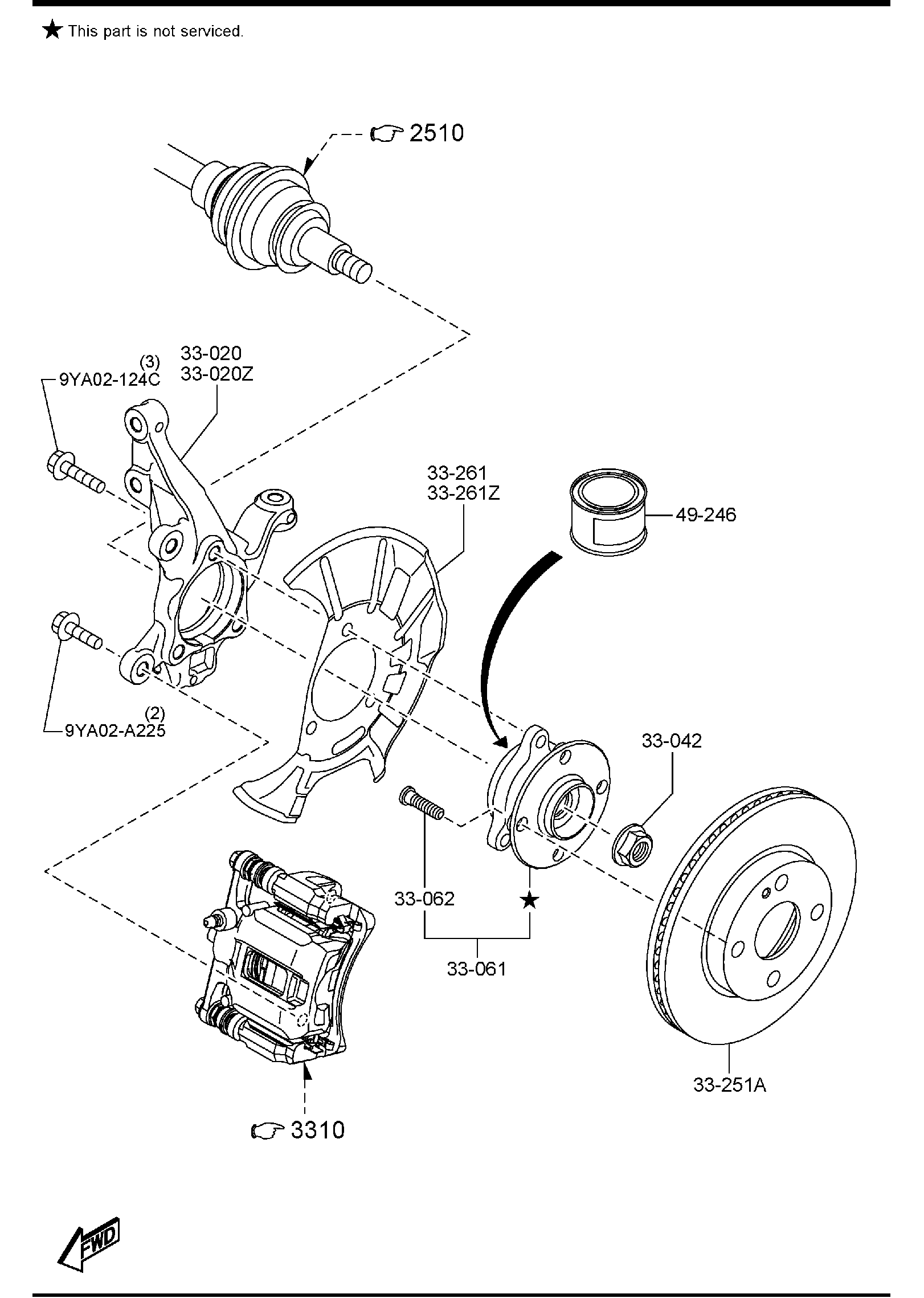 Diagram FRONT AXLE for your 2019 Mazda CX-9   