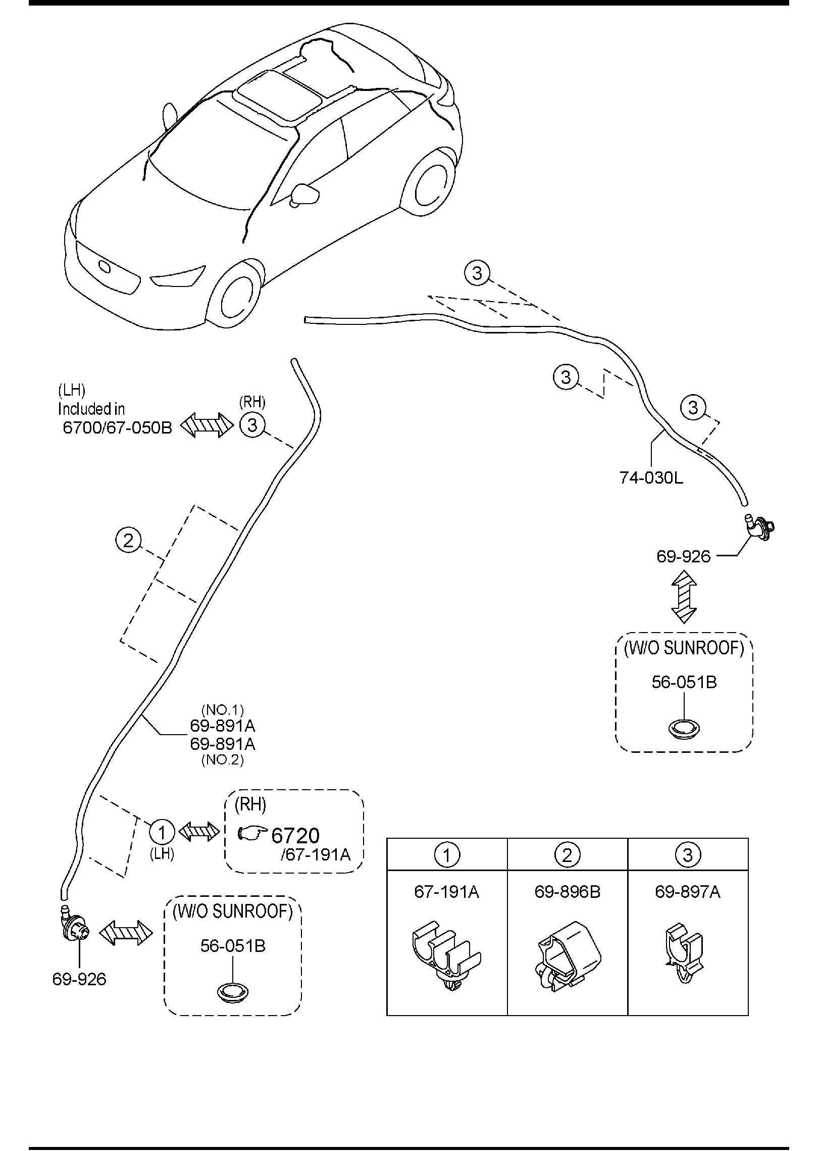 Diagram SUNROOF for your 2025 Mazda CX-70   