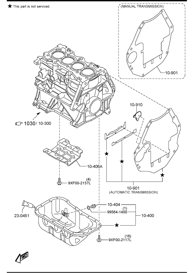 Diagram OIL PAN & TIMING COVER for your 2010 Mazda RX-8   