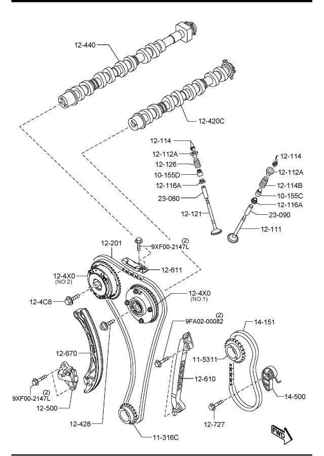 Diagram VALVE SYSTEM for your 2006 Mazda MX-5 Miata   