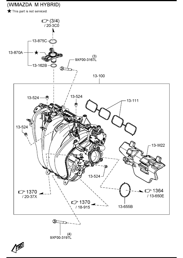 Diagram INLET MANIFOLD for your 2014 Mazda Mazda2  HATCHBACK SPORT 