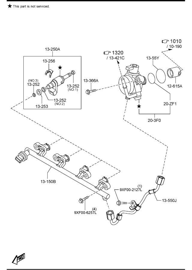 Diagram FUEL DISTRIBUTOR for your 2024 Mazda CX-5   