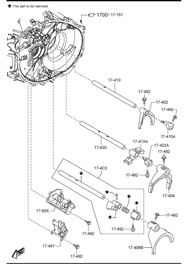 Diagram MANUAL TRANSMISSION CHANGE CONTROL SYSTEM for your 2007 Mazda B3000   
