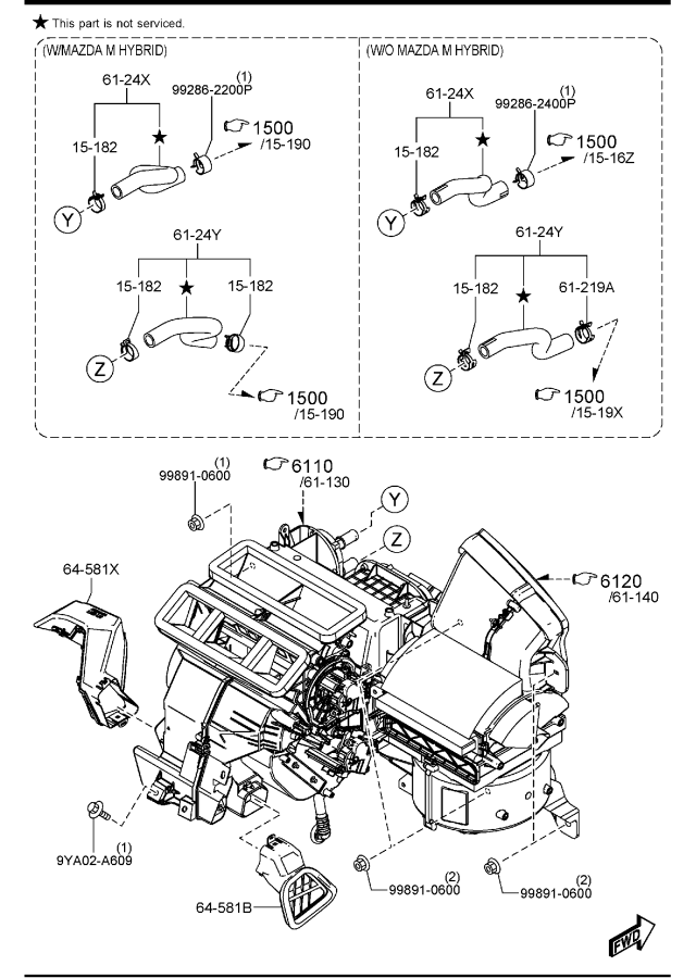 Diagram HEATER for your 2008 Mazda Mazda3  HATCHBACK SP 