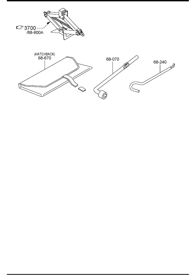 Diagram SERVICE TOOLS for your Mazda