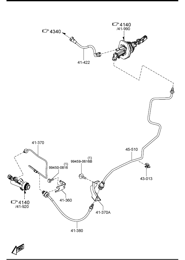 Diagram CLUTCH PIPINGS (MANUAL TRANSMISSION) for your 2021 Mazda Mazda3   