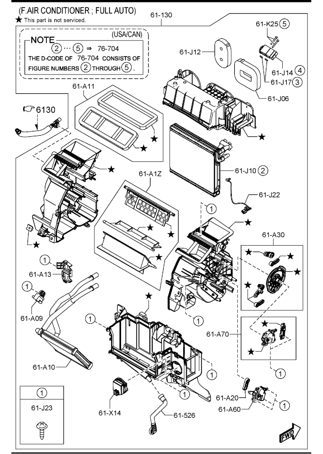 Diagram HEAT & COOLING UNIT for your 2024 Mazda MX-5 Miata   