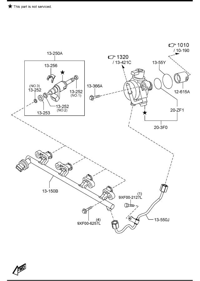Diagram FUEL DISTRIBUTOR for your 2020 Mazda CX-5  Signature 