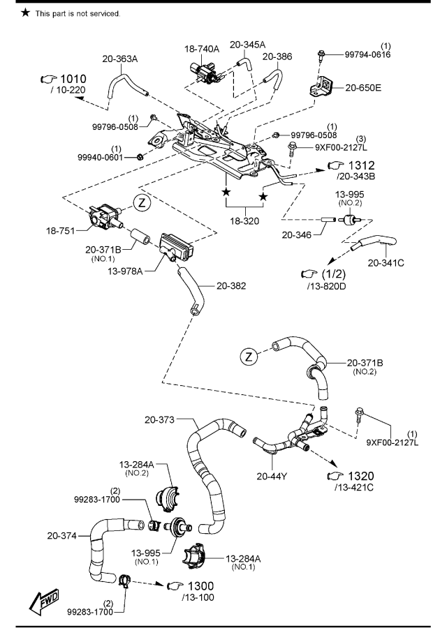 Diagram VACUUM PUMP (W/TURBO) for your Mazda
