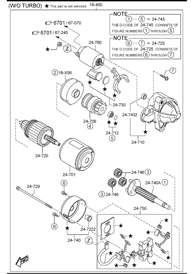 Diagram STARTER for your Mazda