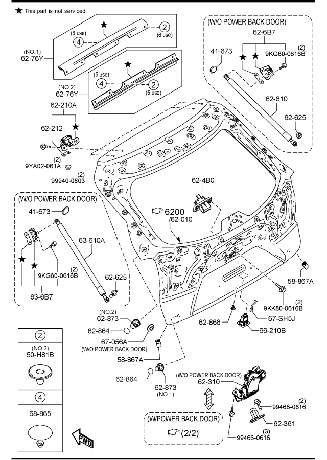 Diagram LIFT GATE MECHANISMS for your 2008 Mazda MX-5 Miata   