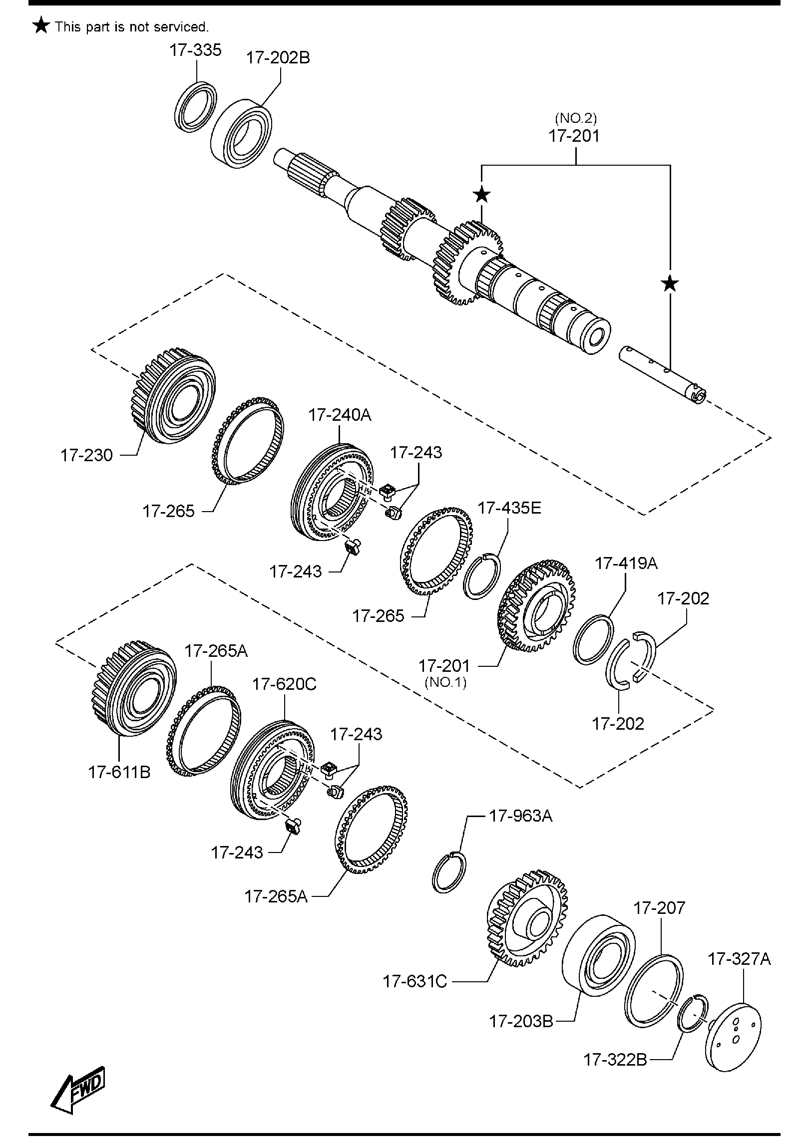 Diagram MANUAL TRANSMISSION GEARS for your 2016 Mazda CX-5   