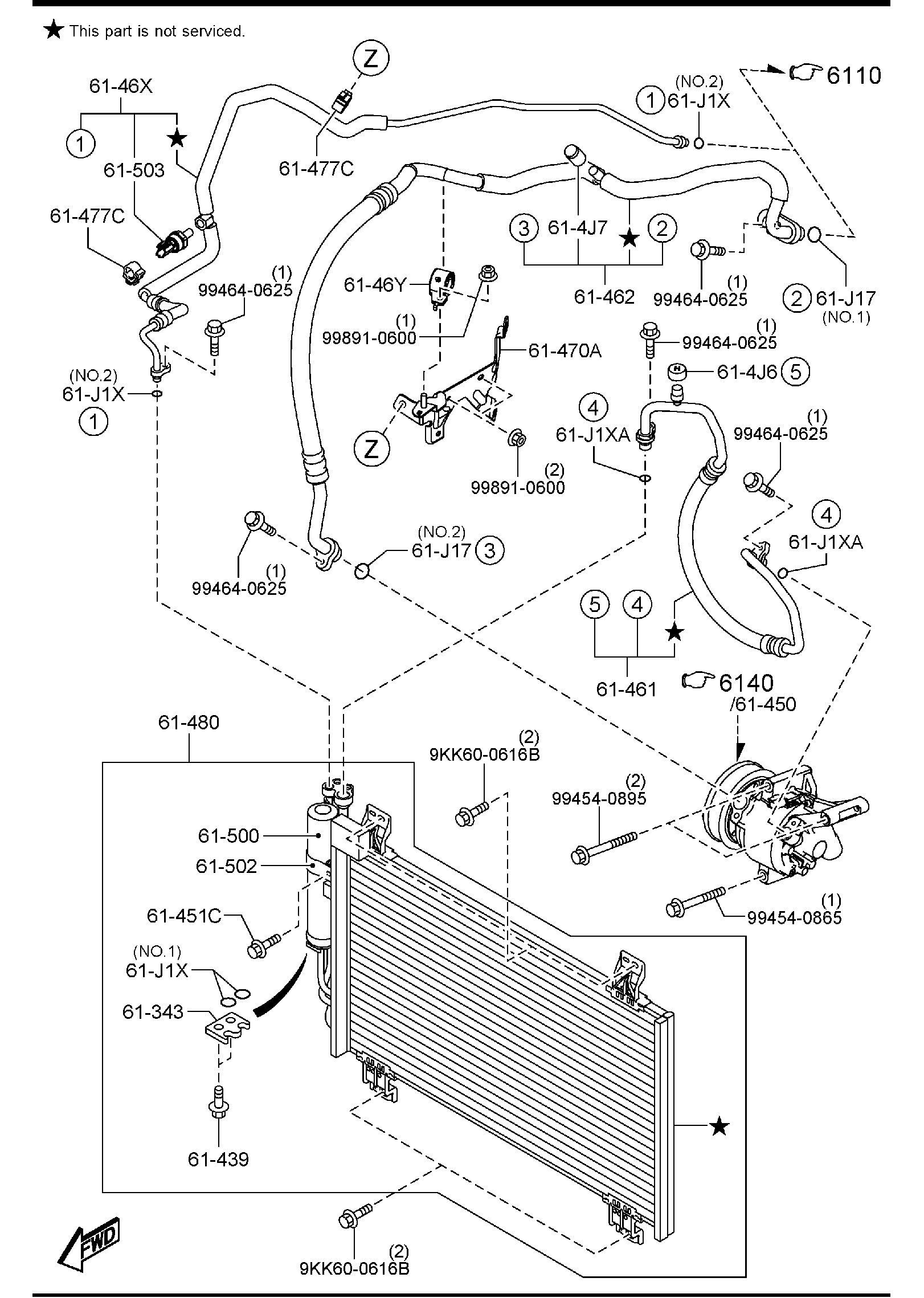 Diagram AIR CONDITIONER for your 2020 Mazda Mazda3   
