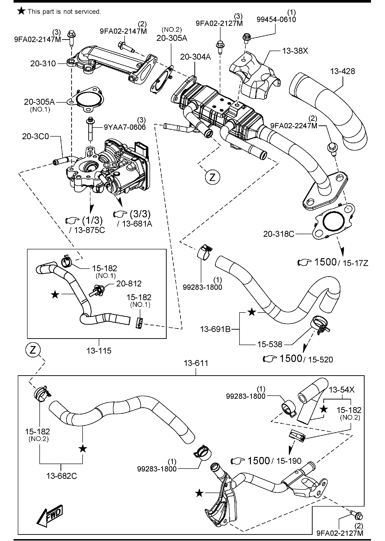 Diagram INLET MANIFOLD (W/O TURBO)(W/CYLINDER DEACTIVATION) for your 2014 Mazda Mazda2  HATCHBACK SPORT 