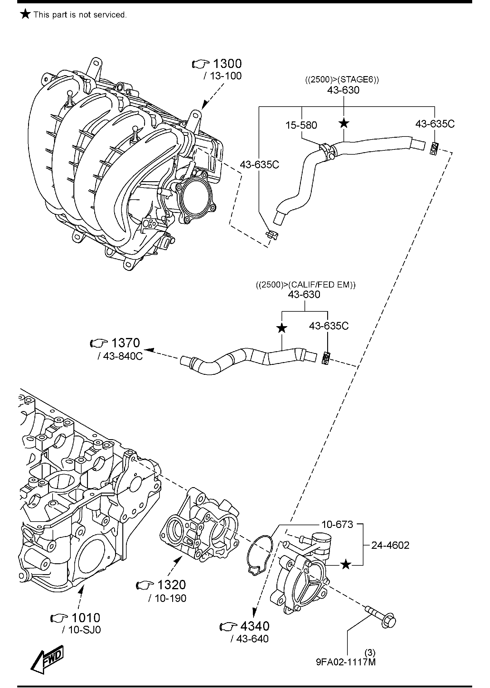 Diagram VACUUM PUMP (W/O TURBO) for your 2019 Mazda CX-9 2.5L AT 2WD GRAND TOUR 
