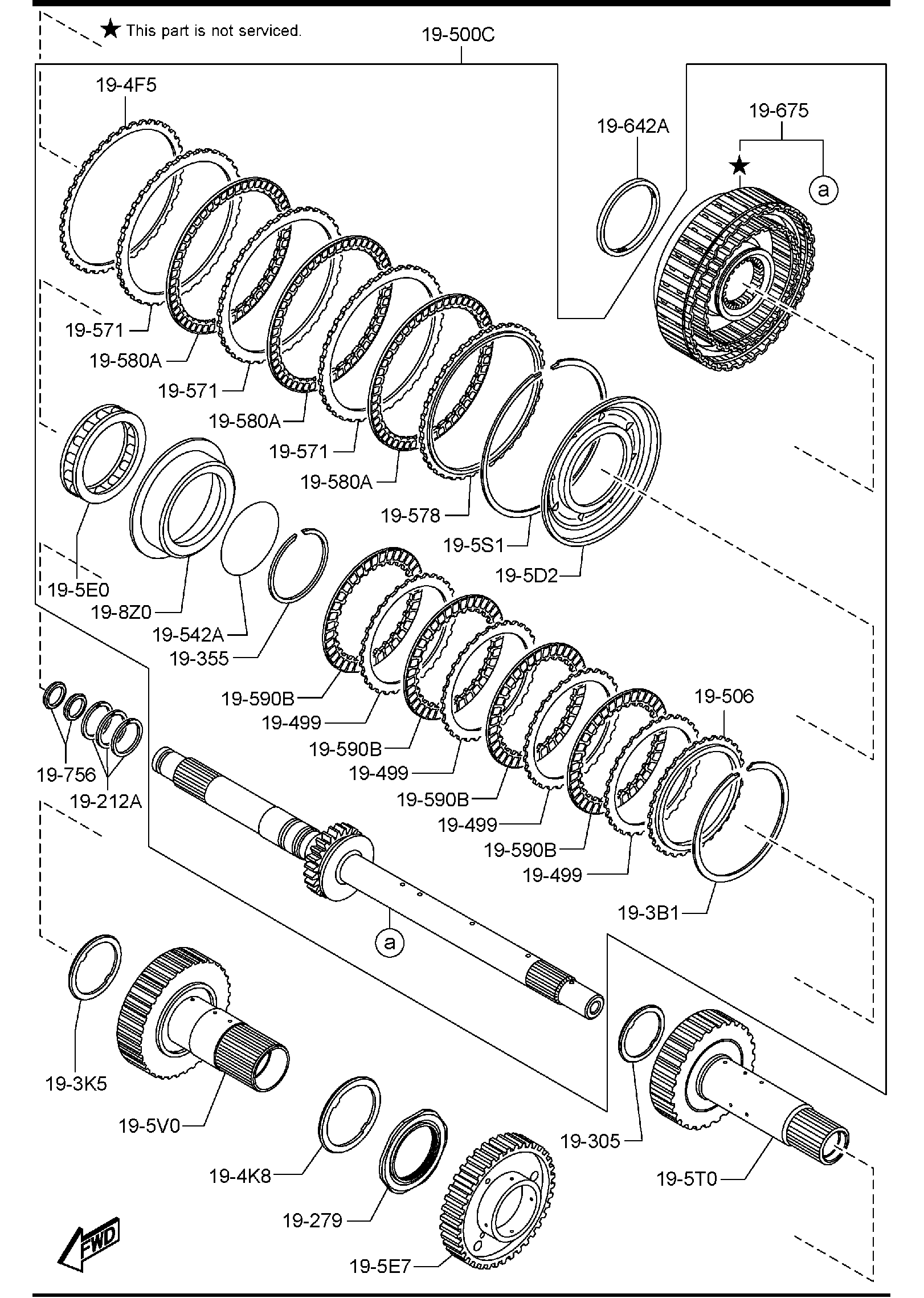 Diagram AUTOMATIC TRANSMISSION GOVERNOR, LOW & REVERSE PISTON (1500CC) for your 2005 Mazda B2500   