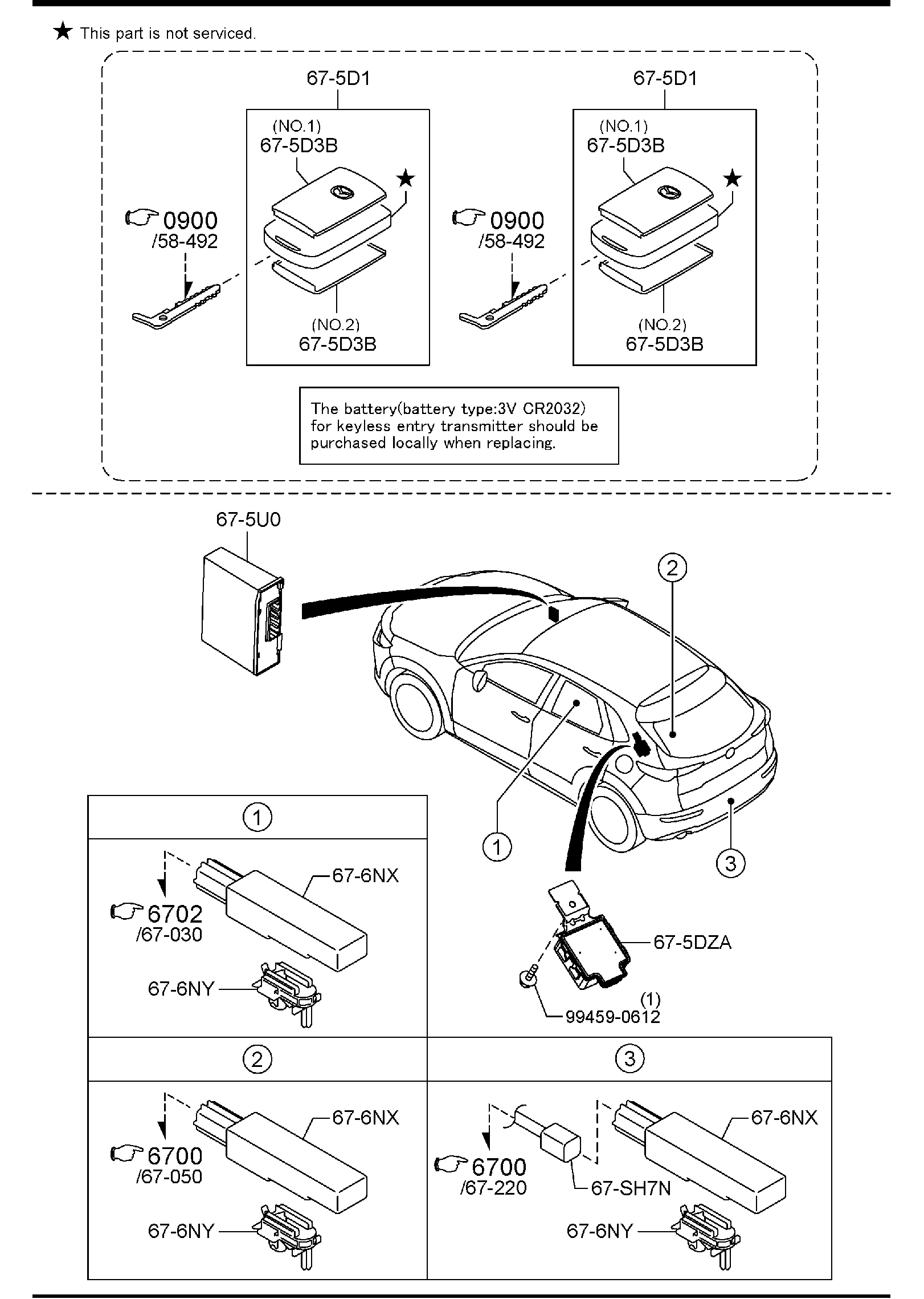 Diagram BODY RELAYS & UNIT for your Mazda