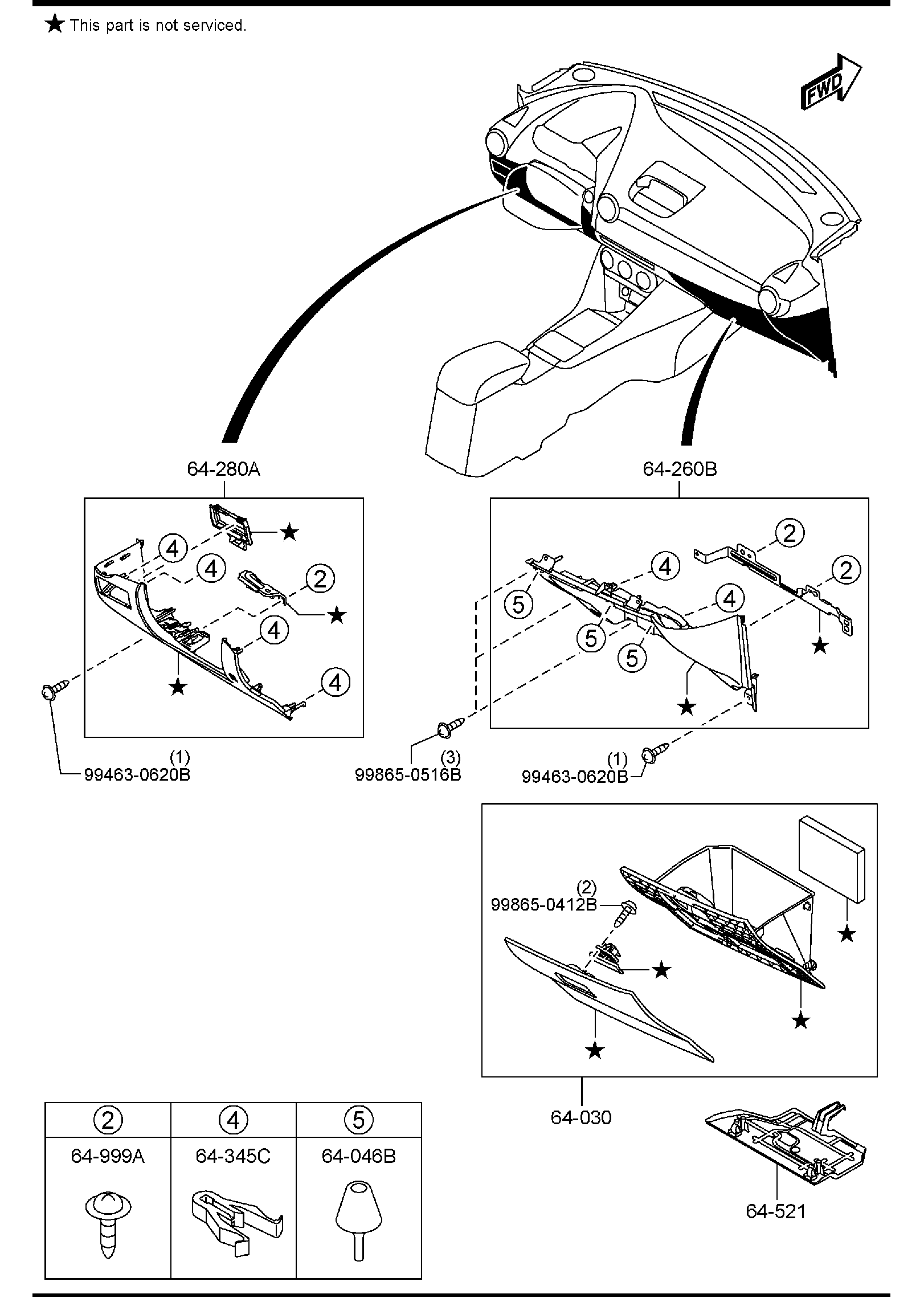 Diagram DASHBOARD & RELATED PARTS for your 2009 Mazda RX-8   