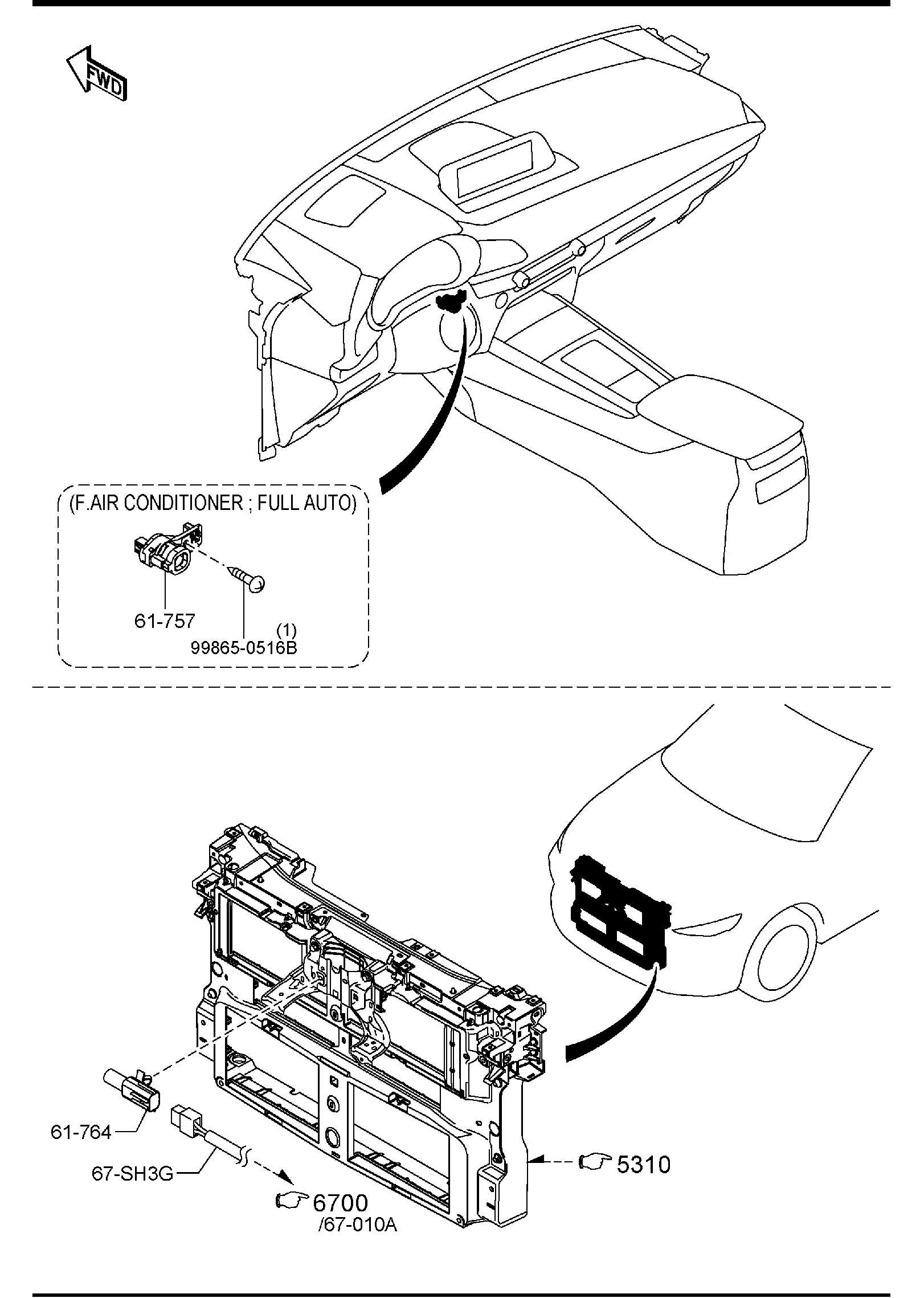Diagram AIR CONDITIONER for your 2019 Mazda Mazda3  SEDAN SELECT 