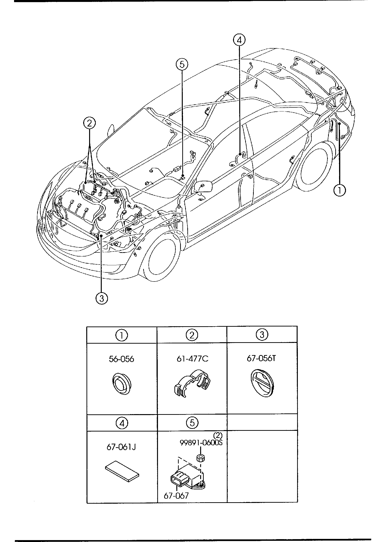 Diagram WIRING HARNESS CLAMPS (3700CC) for your 2020 Mazda Mazda6   