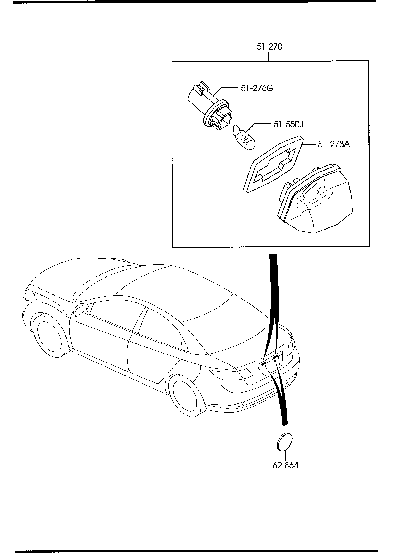 Diagram LICENSE LAMPS for your 1995 Mazda 323   