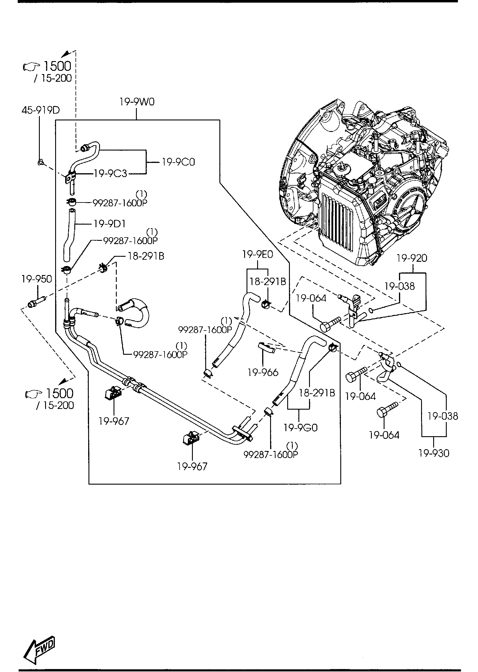 Diagram AUTOMATIC TRANSMISSION TORQUE CONVERTER, OIL PUMP & PIPINGS (6-SPEED) for your 2011 Mazda Mazda3 2.5L MT HATCHBACK SP 