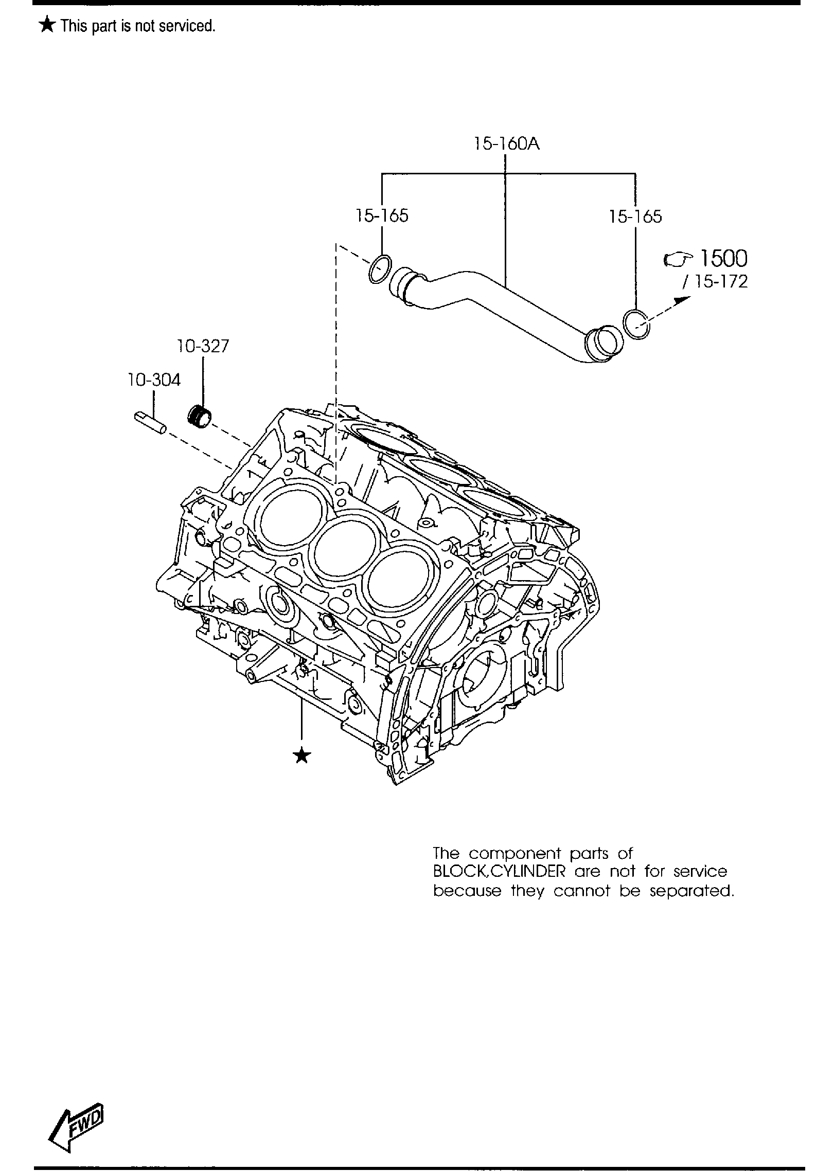 Diagram CYLINDER BLOCK (3700CC) for your Mazda