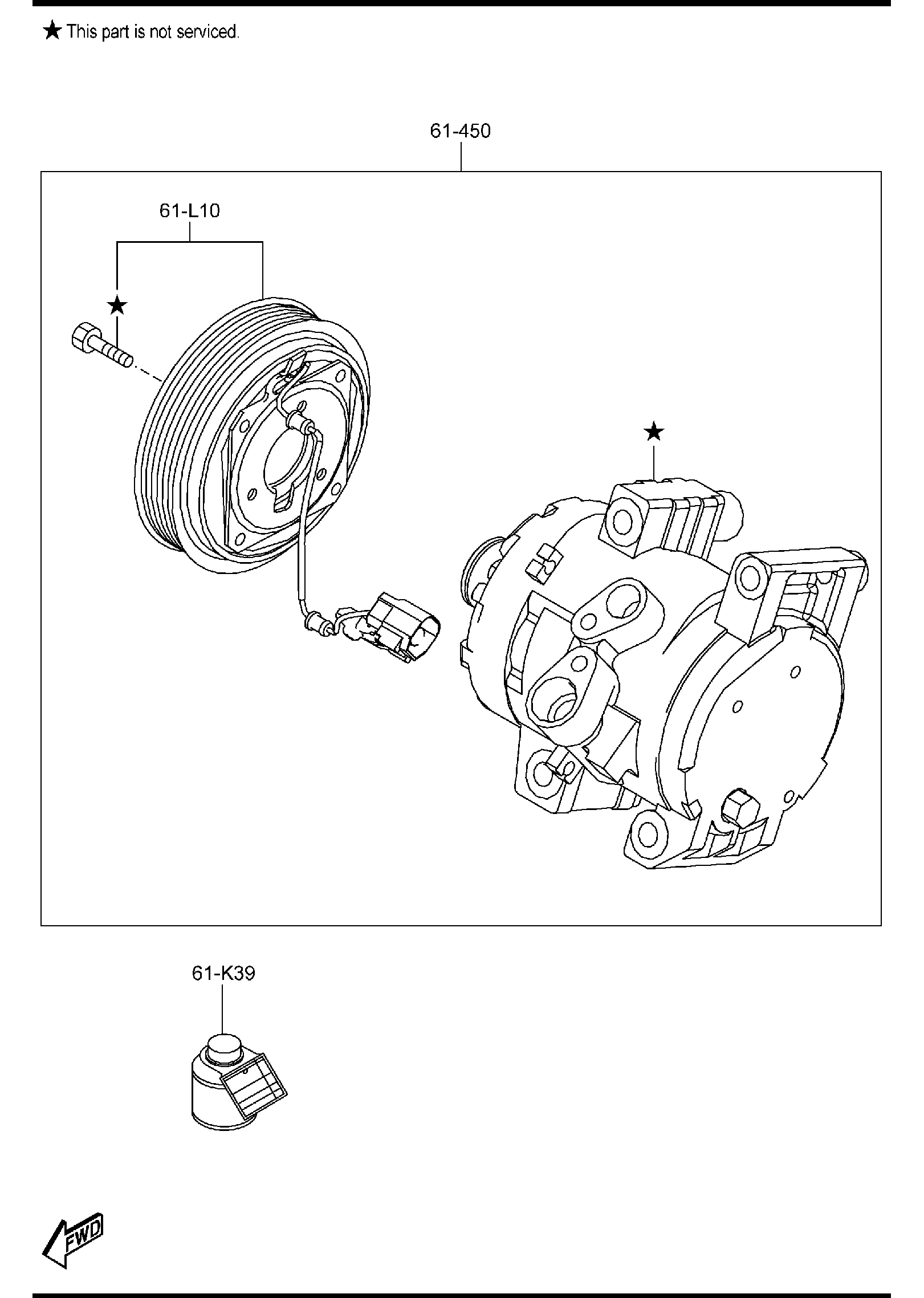 Diagram AIR CONDITIONING COMPRESSOR COMPONENTS (2500CC) for your 2003 Mazda B3000   