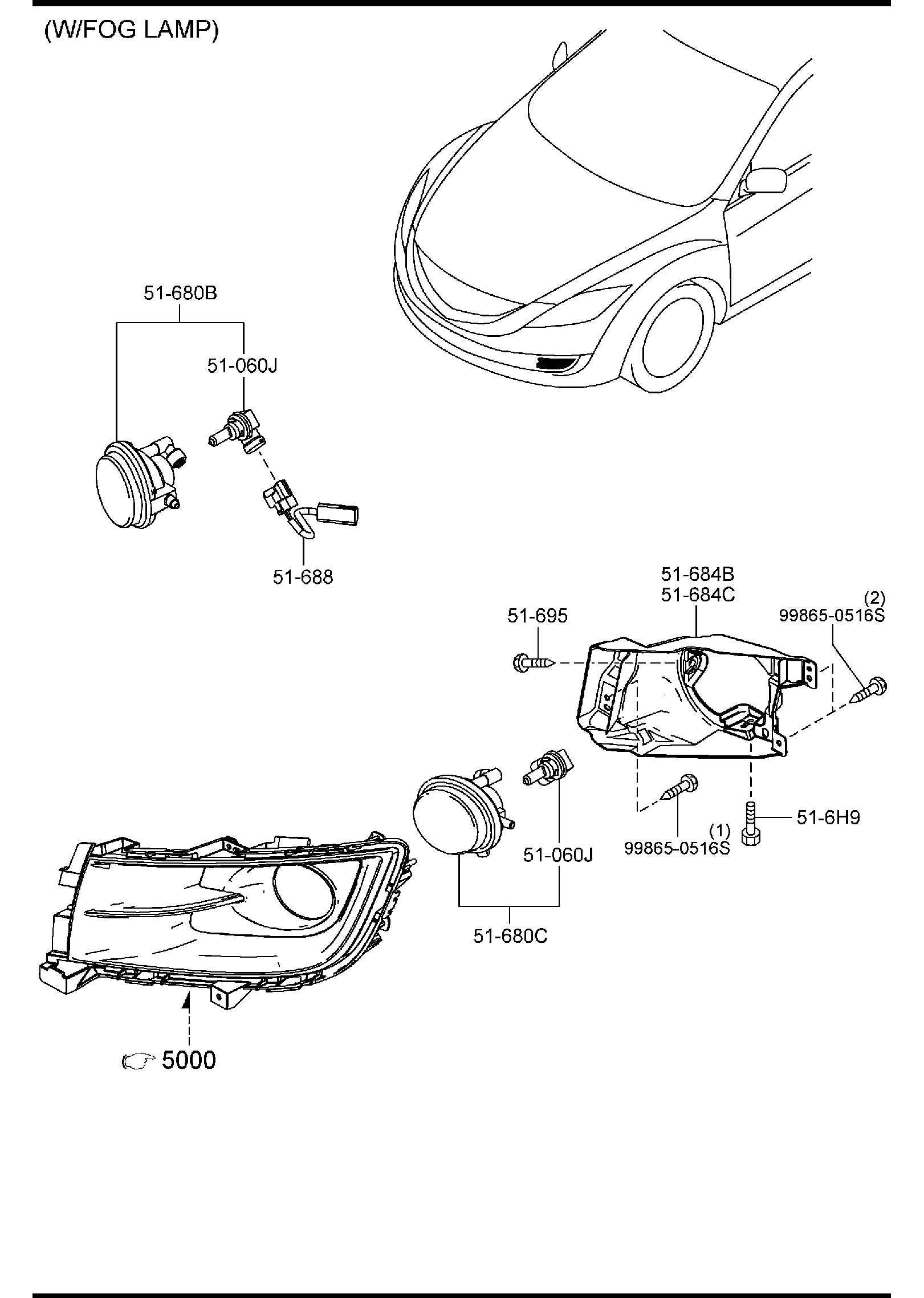 Diagram HEAD LAMPS for your 2015 Mazda MX-5 Miata 2.0L AT ANNIVERSARY 