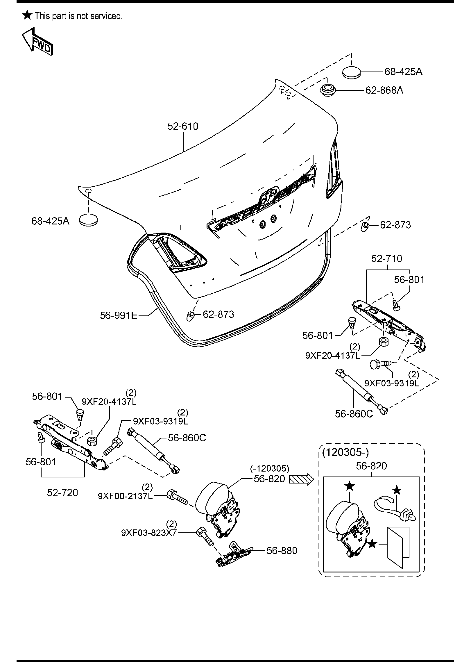 Diagram TRUNK LID for your 2020 Mazda CX-9   