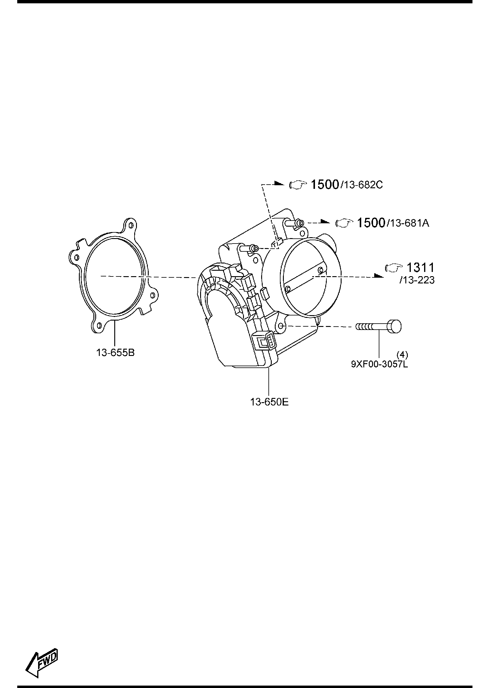 Diagram THROTTLE BODY (2300CC) for your 2005 Mazda Mazda3  HATCHBACK SP 