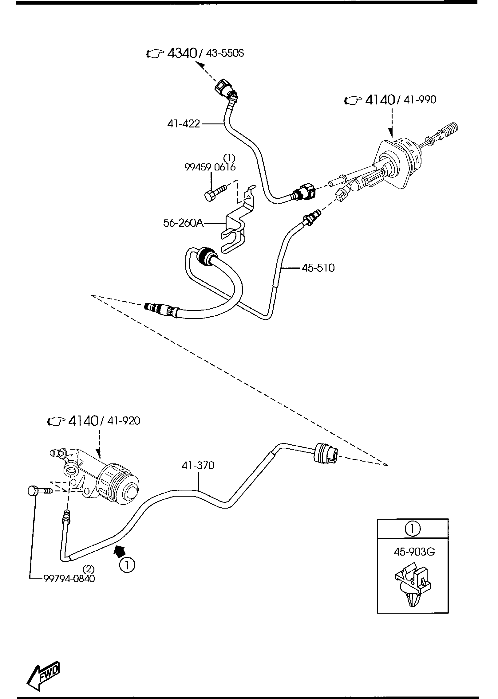 Diagram CLUTCH PIPINGS (MANUAL TRANSMISSION) (W/TURBO) for your Mazda Mazda3  