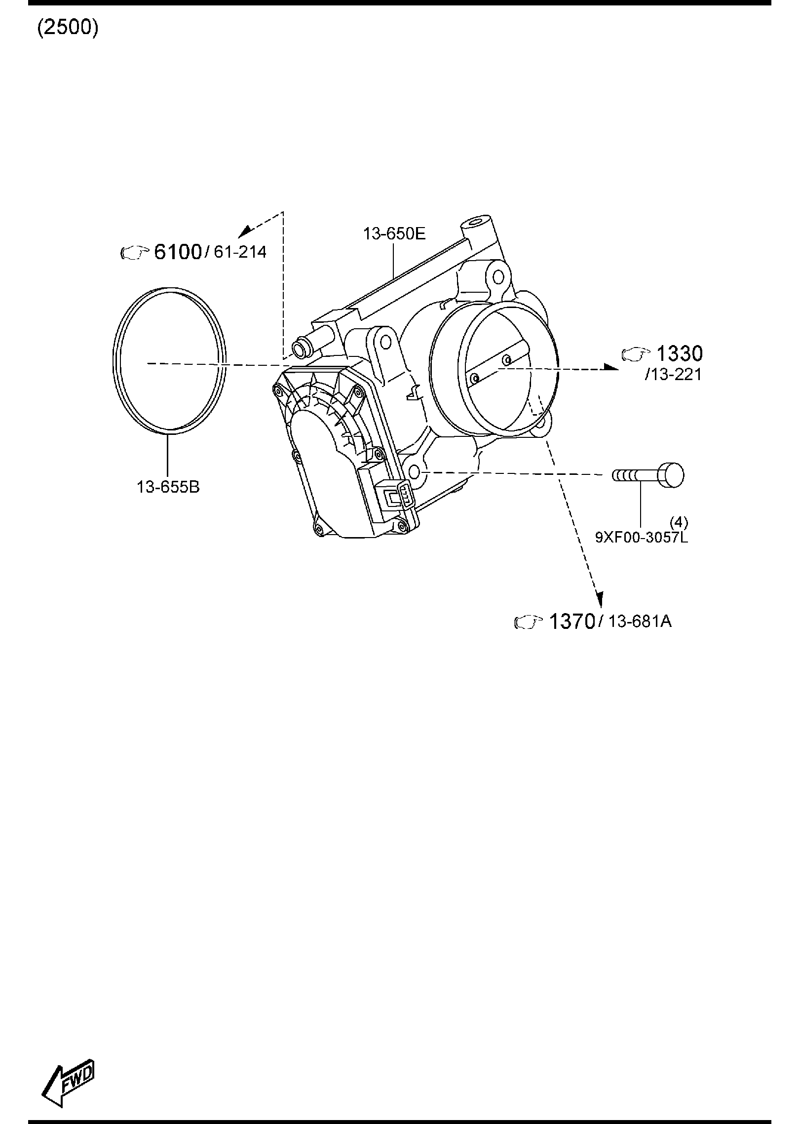 Diagram THROTTLE BODY (2000CC & 2500CC) for your 2010 Mazda Mazda3  HATCHBACK SPEED3 