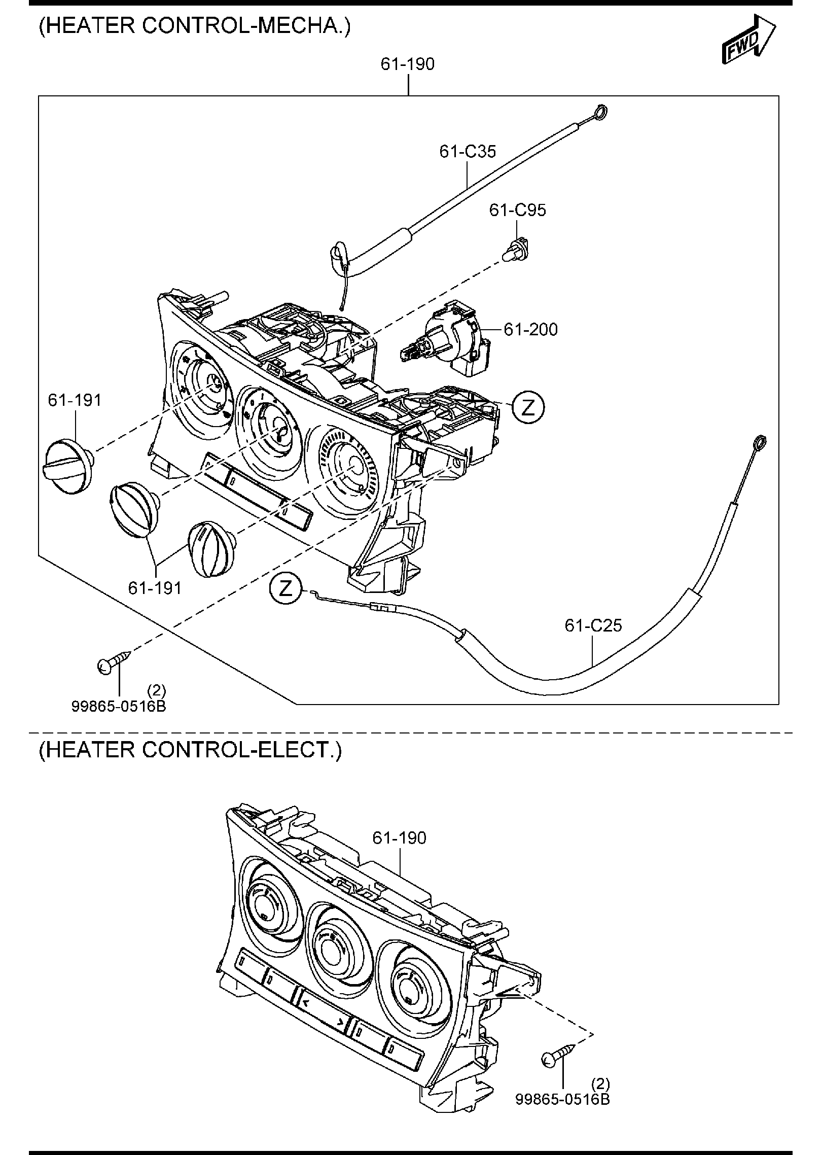 Diagram HEATER CONTROLS for your 2014 Mazda Mazda2 1.5L MT 2WD HATCHBACK SPORT 