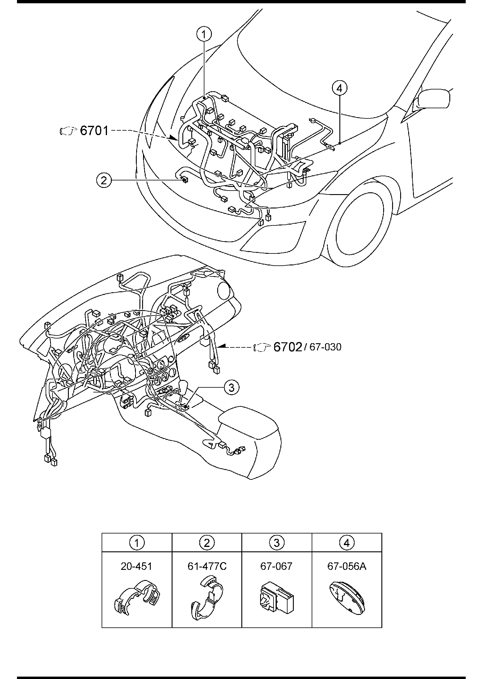 Diagram WIRING HARNESS CLAMPS for your 2025 Mazda MX-5 Miata   